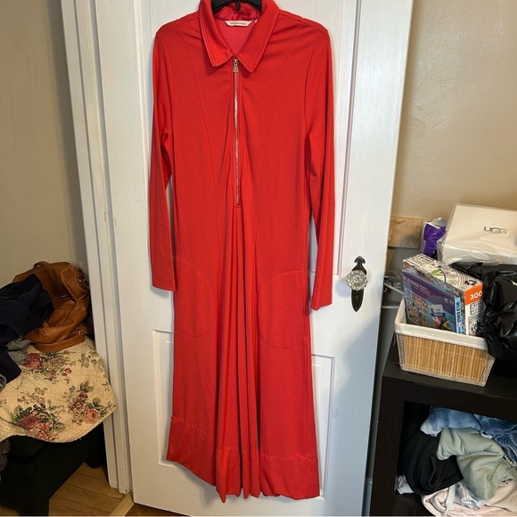 SOFT SURROUNDINGS Coral Swingtime Maxi Dress Medium - Picture 1 of 5